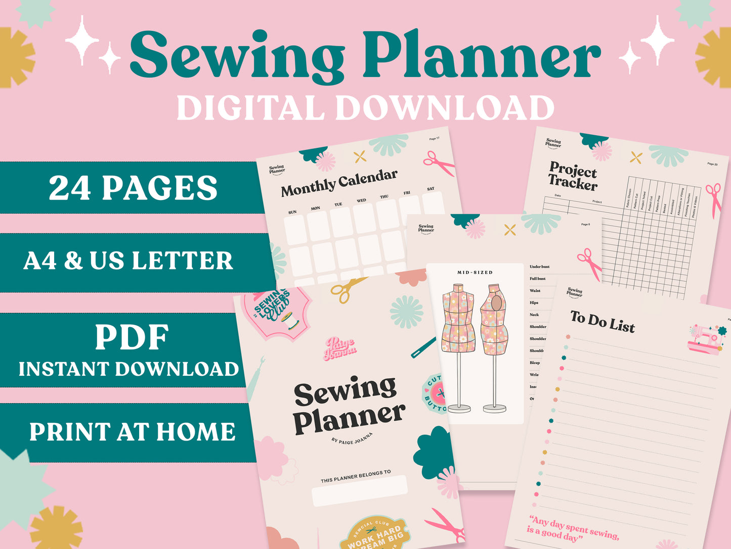 Digital Sewing Planner DOWNLOAD